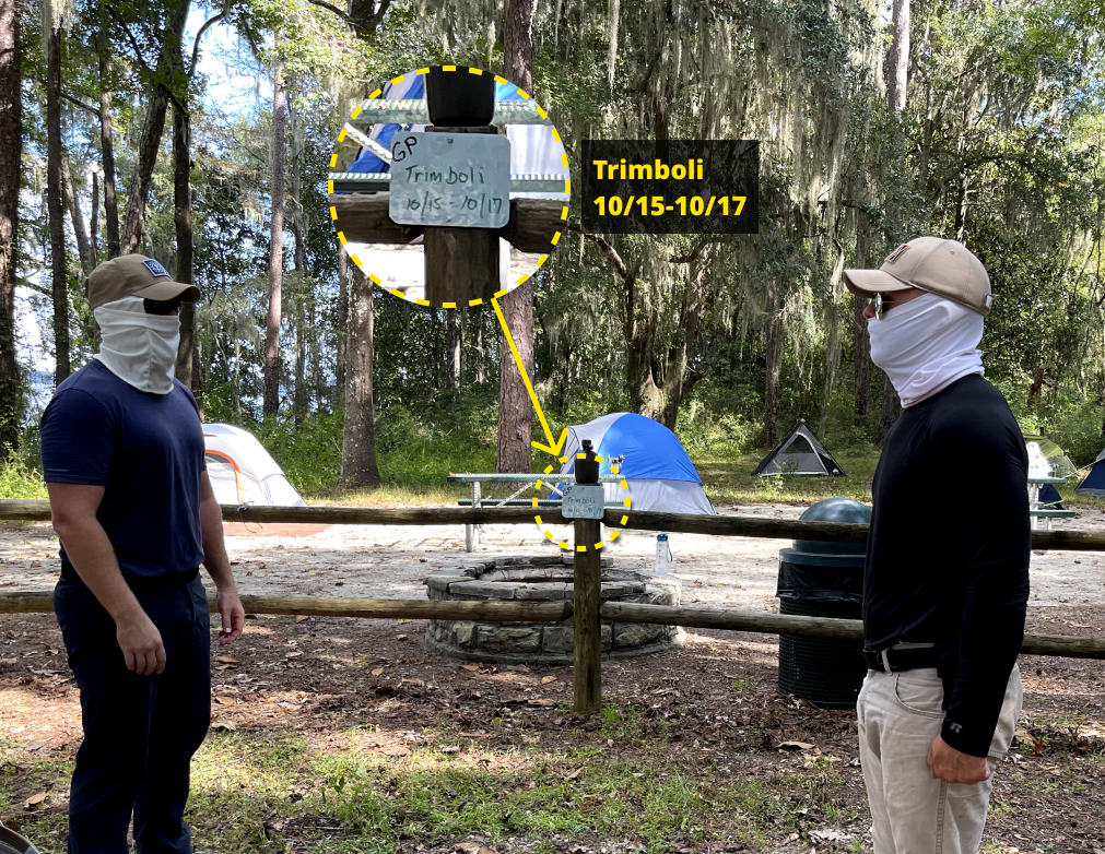 Stephen Trimboli&rsquo;s last name is visible on the campsite reservation sign present in some of the training videos published by Unicorn Riot.